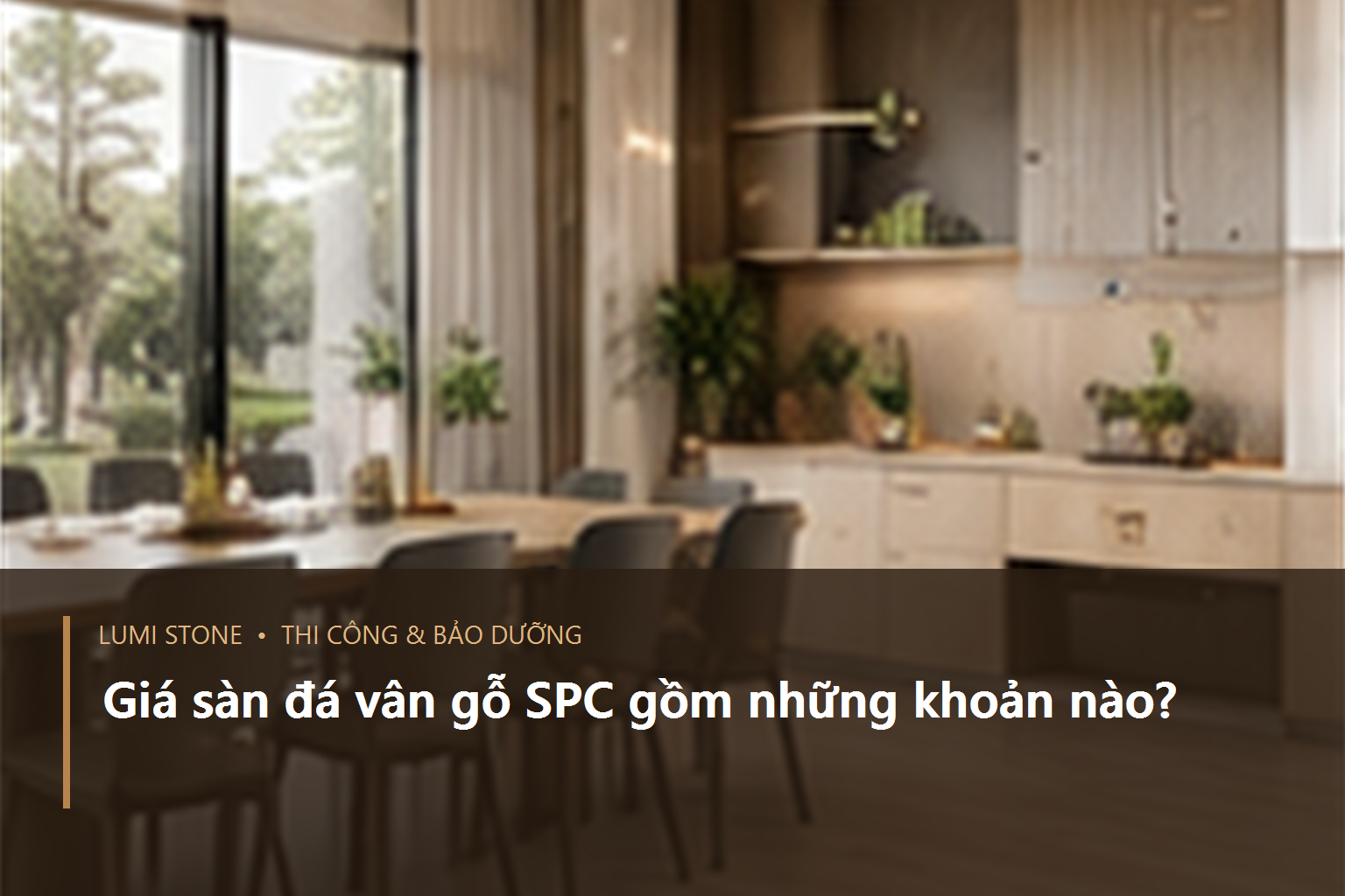 Bảng dự toán sàn SPC đặt cạnh mẫu ván, nẹp và dụng cụ đo mặt nền